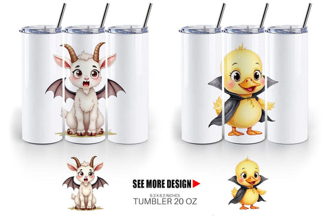 Tumbler Halloween Animals Sublimation artnoy 