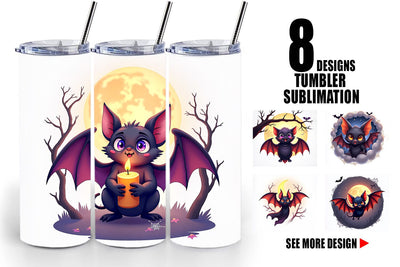 Tumbler Halloween Bat Flutter Sublimation artnoy 