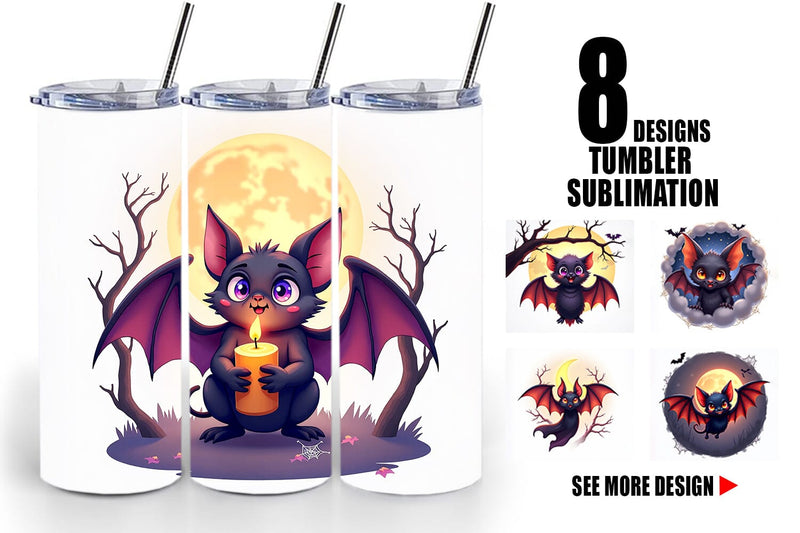 Tumbler Halloween Bat Flutter Sublimation artnoy 