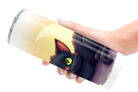 Tumbler Halloween Cat Glow Sublimation artnoy 