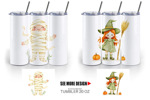 Tumbler Halloween Characters Sublimation artnoy 