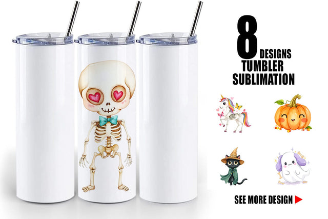 Tumbler Halloween Characters Sublimation artnoy 
