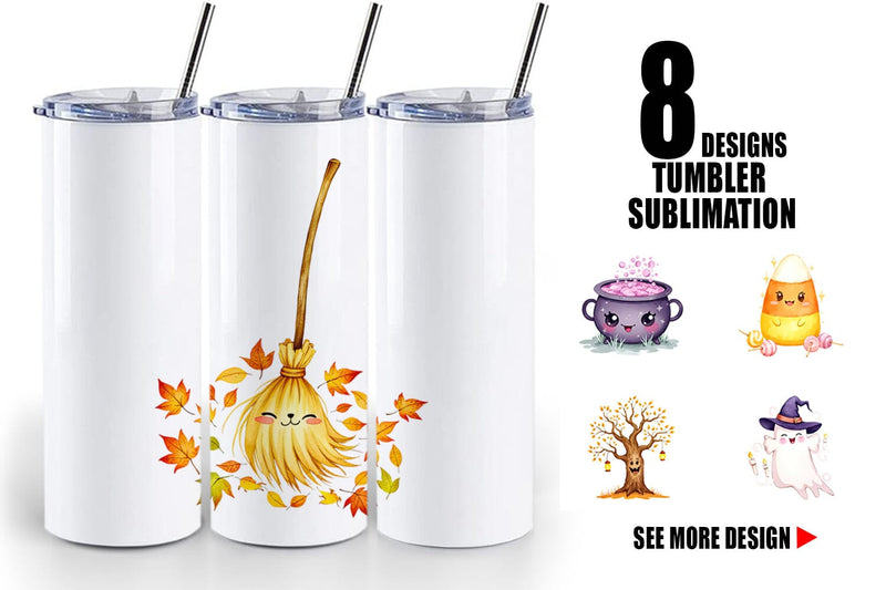 Tumbler Halloween Characters Sublimation artnoy 
