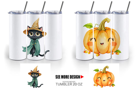 Tumbler Halloween Characters Sublimation artnoy 