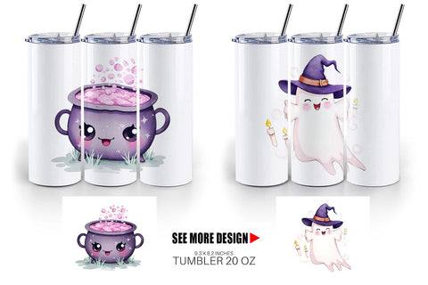 Tumbler Halloween Characters Sublimation artnoy 