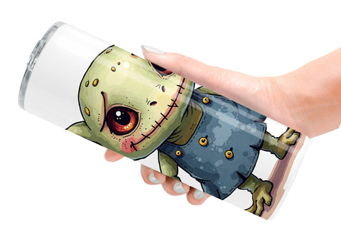 Tumbler Halloween Characters Watercolor Sublimation artnoy 