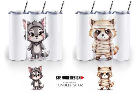 Tumbler Halloween Critters Sublimation artnoy 
