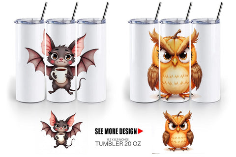 Tumbler Halloween Critters Sublimation artnoy 