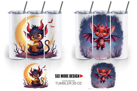 Tumbler Halloween Demon Spark Sublimation artnoy 