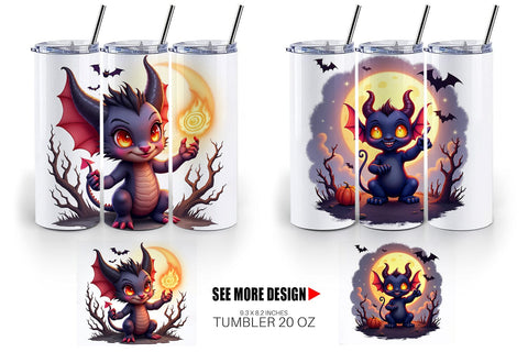 Tumbler Halloween Demon Spark Sublimation artnoy 