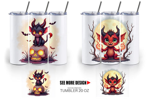 Tumbler Halloween Demon Spark Sublimation artnoy 