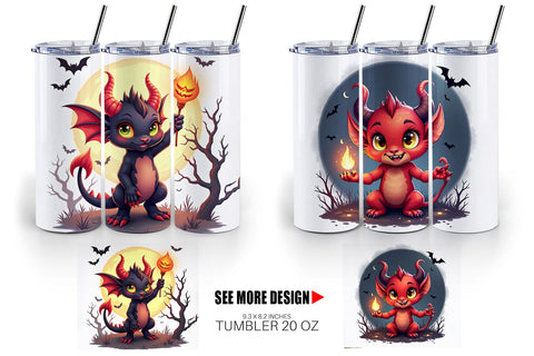 Tumbler Halloween Demon Spark Sublimation artnoy 