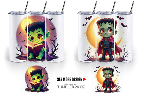 Tumbler Halloween Franky Bolt Sublimation artnoy 