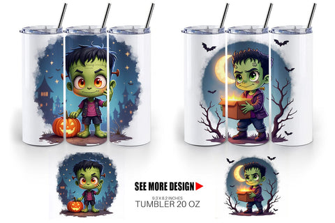 Tumbler Halloween Franky Bolt Sublimation artnoy 
