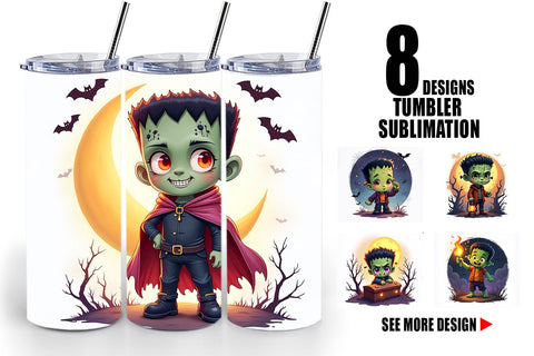 Tumbler Halloween Franky Bolt Sublimation artnoy 