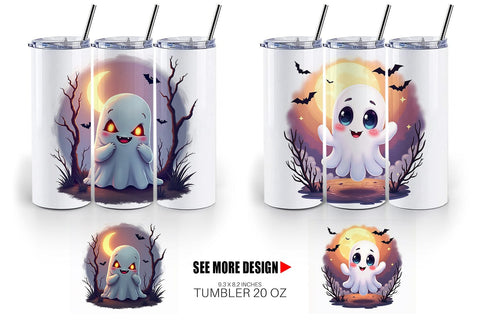 Tumbler Halloween Ghostly Charm Sublimation artnoy 