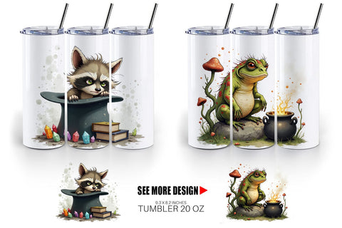 Tumbler Halloween Grumpy Critters Sublimation artnoy 