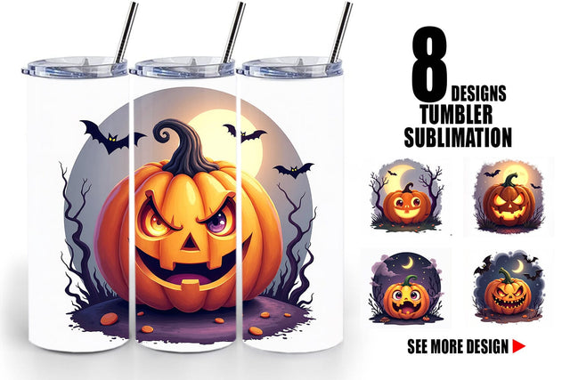 Tumbler Halloween Jack Lantern Sublimation artnoy 