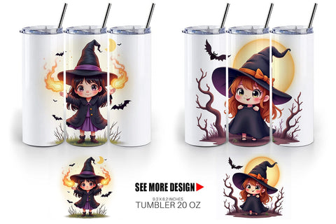 Tumbler Halloween Little Witch Sublimation artnoy 