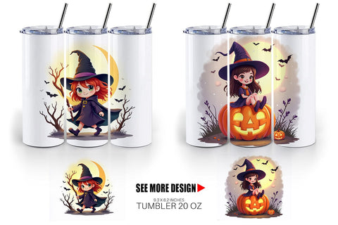 Tumbler Halloween Little Witch Sublimation artnoy 
