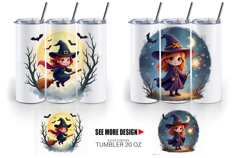 Tumbler Halloween Little Witch Sublimation artnoy 