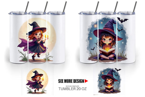 Tumbler Halloween Little Witch Sublimation artnoy 