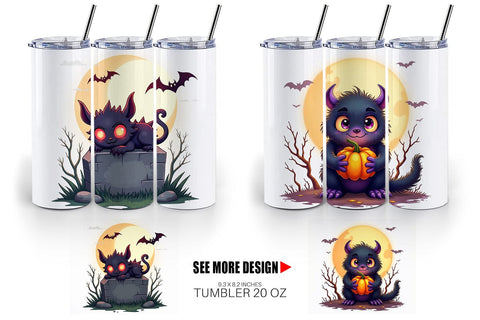 Tumbler Halloween Monster Creep Sublimation artnoy 