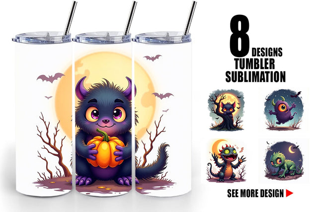 Tumbler Halloween Monster Creep Sublimation artnoy 