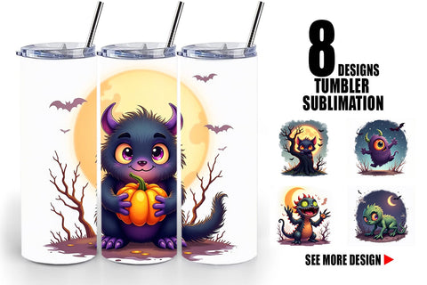 Tumbler Halloween Monster Creep Sublimation artnoy 