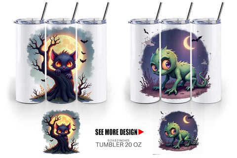 Tumbler Halloween Monster Creep Sublimation artnoy 