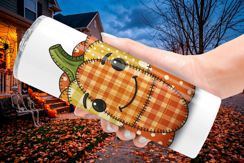 Tumbler Halloween Patchwork Folk Art Sublimation artnoy 