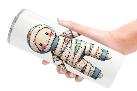 Tumbler Halloween Patchwork Pals Sublimation artnoy 