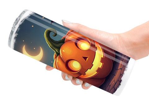 Tumbler Halloween Pumpkin Gleam Sublimation artnoy 