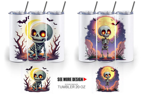 Tumbler Halloween Skeleton Dance Sublimation artnoy 
