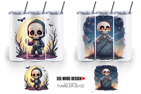 Tumbler Halloween Skeleton Dance Sublimation artnoy 