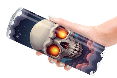 Tumbler Halloween Skull Glow Sublimation artnoy 