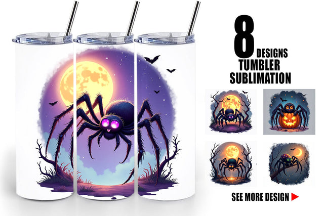 Tumbler Halloween Spider Web Sublimation artnoy 