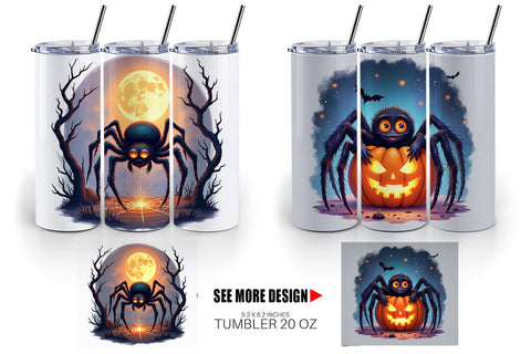 Tumbler Halloween Spider Web Sublimation artnoy 