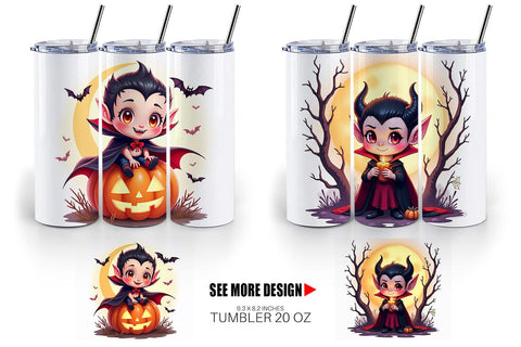 Tumbler Halloween Vampire Bite Sublimation artnoy 