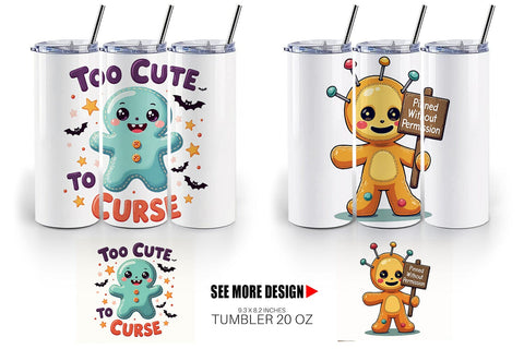 Tumbler Halloween Voodoo Doll Sublimation artnoy 