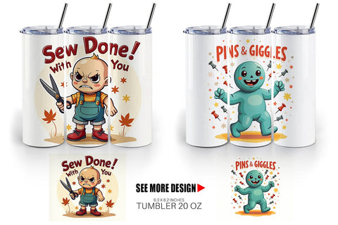 Tumbler Halloween Voodoo Doll Sublimation artnoy 