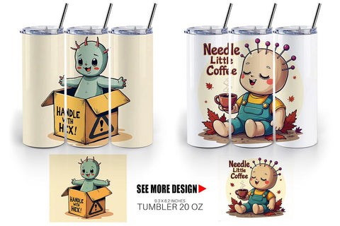 Tumbler Halloween Voodoo Doll Sublimation artnoy 