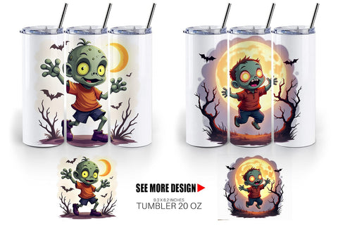 Tumbler Halloween Zombie Stumble Sublimation artnoy 