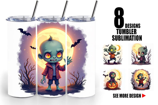 Tumbler Halloween Zombie Stumble Sublimation artnoy 