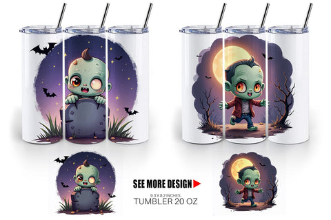 Tumbler Halloween Zombie Stumble Sublimation artnoy 