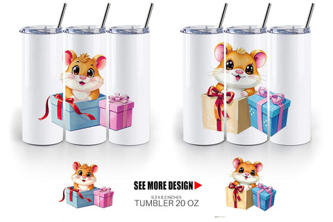 Tumbler Hamster Gift Sublimation artnoy 