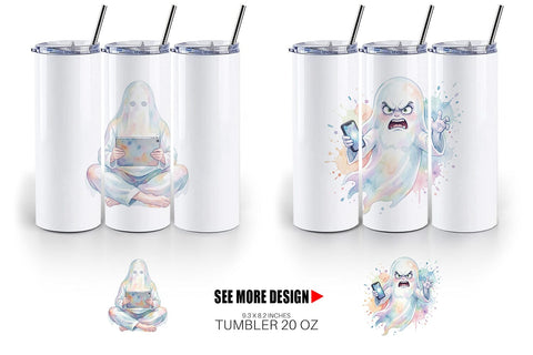 Tumbler Handheld Console Gamer Ghost Sublimation artnoy 