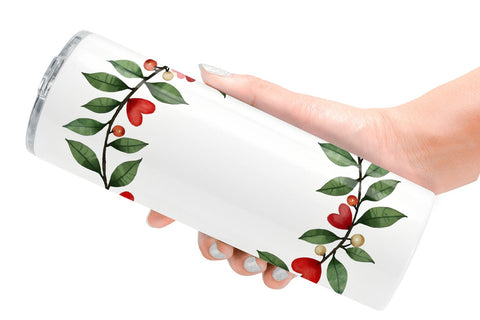 Tumbler Handmade Valentine Blooms & Notes Watercolor Sublimation artnoy 