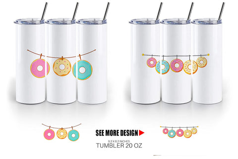 Tumbler Hanging Donut Sublimation artnoy 