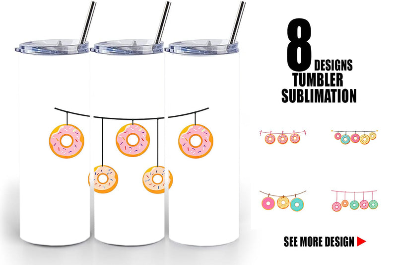 Tumbler Hanging Donut Sublimation artnoy 